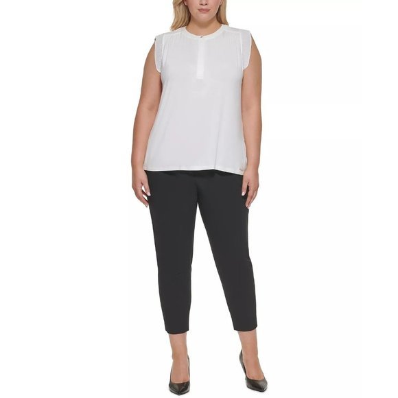 CALVIN KLEIN Plus Size Pleated Top - 1X - Picture 4 of 4